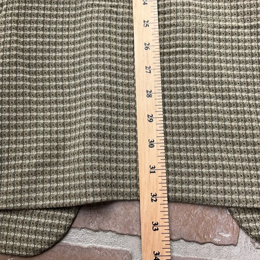 Bachrach Blazer Men 42L Beige‎ Gray Check Woven Classic Jacket Wool Canada VTG